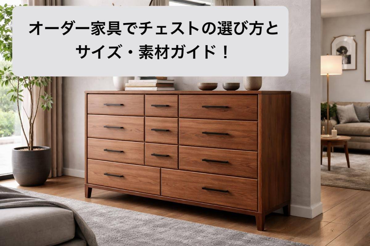 オーダー家具でチェストの選び方とサイズ・素材ガイド!
