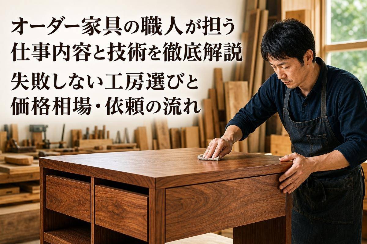 オーダー家具の職人が担う仕事内容と技術を徹底解説|失敗しない工房選びと価格相場・依頼の流れ