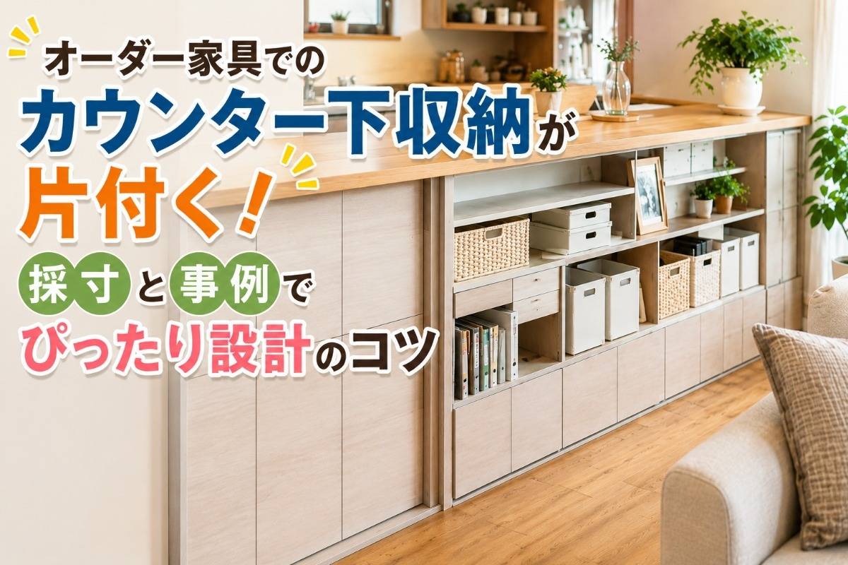 オーダー家具でのカウンター下収納が片付く!採寸と事例でぴったり設計のコツ