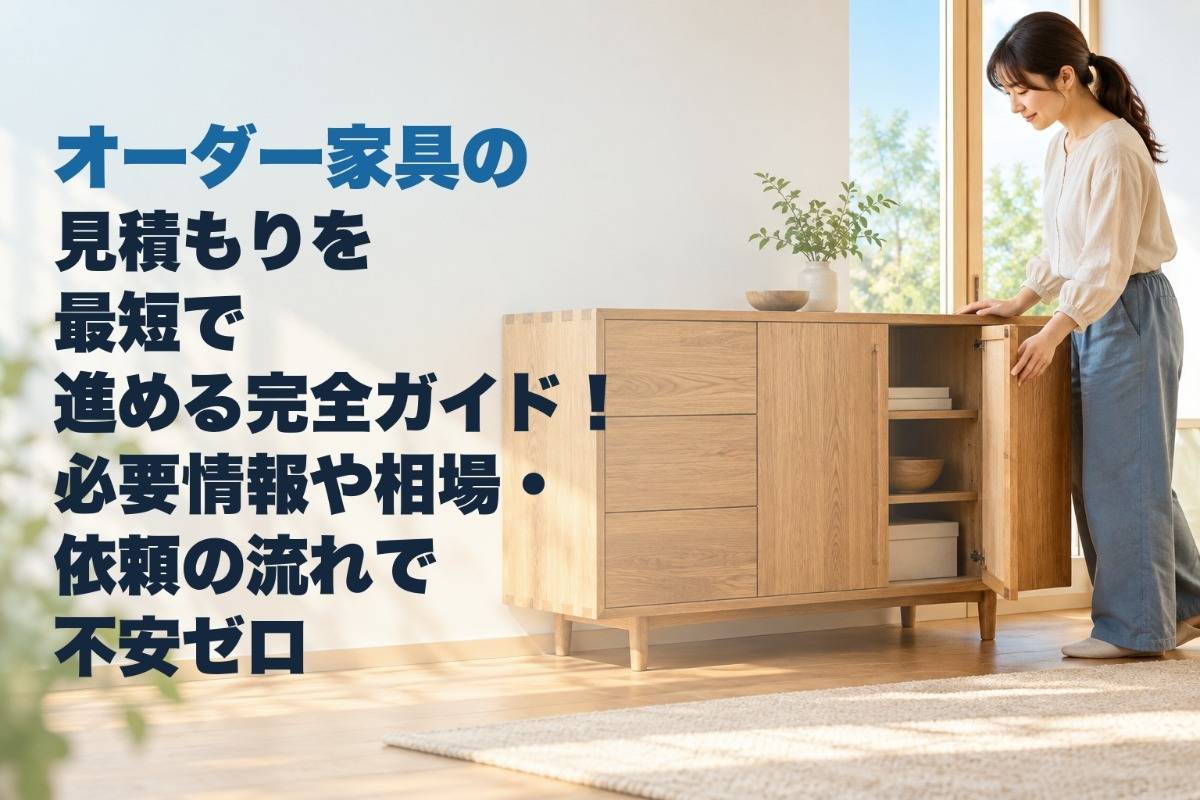 オーダー家具の見積もりを最短で進める完全ガイド!必要情報や相場・依頼の流れで不安ゼロ