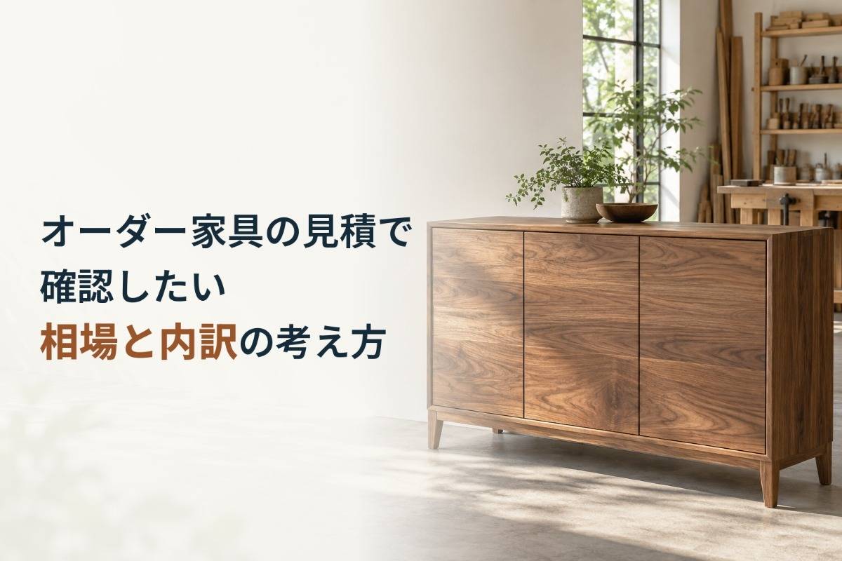オーダー家具の見積で確認したい相場と内訳の考え方